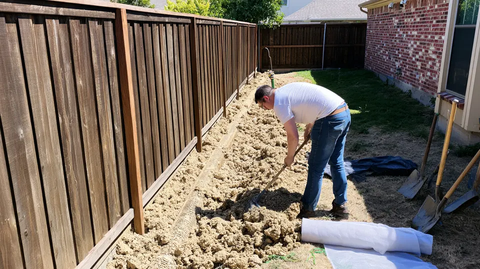 French Drain Installation in McKinney