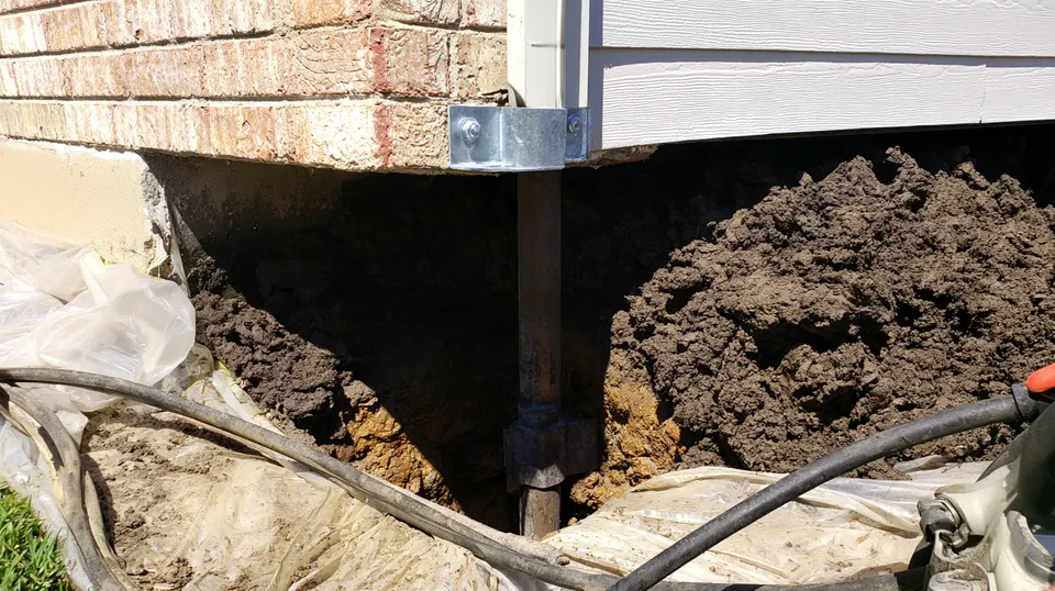 Steel Push Piers in McKinney